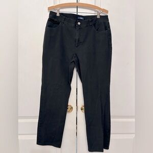 Chaps Womens Lightweight Straight Leg Mid‎ Rise Denim Jeans Pants Size 14 Black